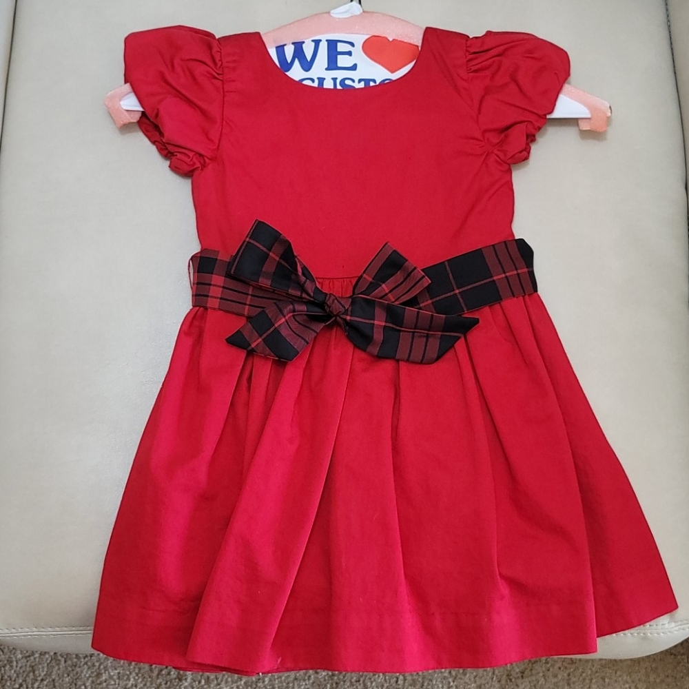 Ralph Lauren | Baby Girl's Red Dress Plaid Bow